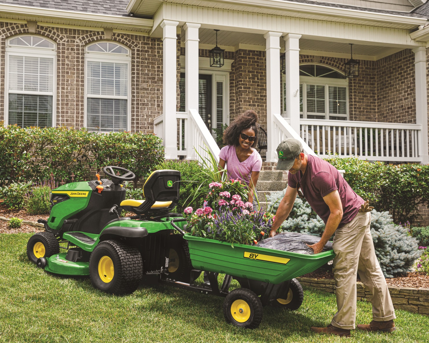 John deere riding discount mower 100 series